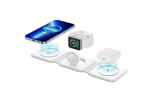 3-in-1 Rotating Magnetic Wireless Charging Station